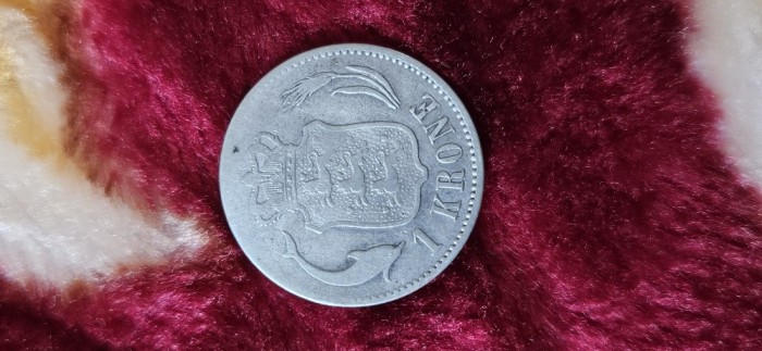 1 krone 1875 de argint