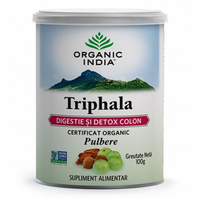 Supliment Alimentar pentru Colon Triphala 100gr Organic India foto
