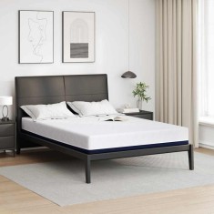 vidaXL Saltea Alb, albastru 160 x 200 cm Spumă