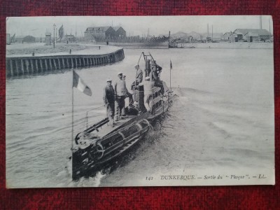 C.P. necirc.-Dunkerque-Submarin-Rara foto