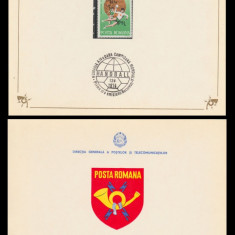 1974 Romania, Campioana Mondiala la Handbal, carnet FDC de protocol LP 846