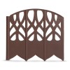 Bordura gard de gradina - 16 x 15 cm - maro - 20 buc pache