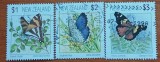 NEW-ZEELANDA-''FLUTURI'' SET 3V.Mari-stampilate-Vezi-Scan