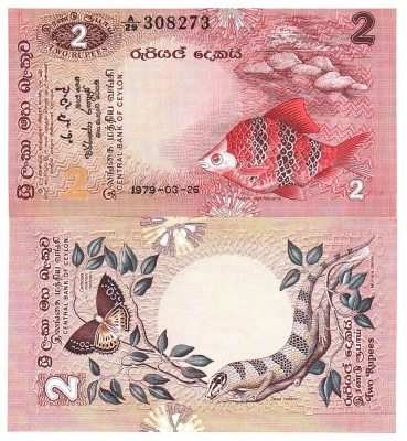 Sri Lanka 2 Rupees 1979 P-83 UNC foto
