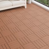 vidaXL Plăci pentru Deck 11 pcs Maro deschis 30 x 30 cm Lemn compozit 42046679
