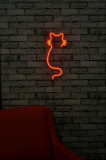 Decoratiune luminoasa LED, Cat, Benzi flexibile de neon, DC 12 V, Rosu, Neon Graph