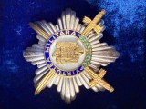 Ordinul Virtutea Militara cu spade placa model dupa 1990