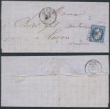 France 1860 Postal History Rare Cover La Rochelle to Lucon DB.393