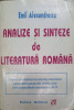 ANALIZE SI SINTEZE DE LITERATURA ROMANA, CLASELE IX-XII-EMIL ALEXANDRESCU