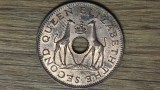 Rhodesia and Nyasaland - raritate coloniala - 1/2 half penny 1958 AUNC cu luciu de batere - girafe !! - greu de gasit !