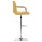 Scaun de bar, galben, material textil - 4