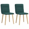 VidaXL Scaune de bucătărie, 2 buc., verde &icirc;nchis, material textil 4101225