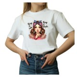 Tricou Dama alb, Retro American, cu atitudine sarcastica, marimea S