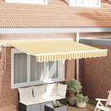 vidaXL Cortina Retractabilă Manual Galben 300 x 200 cm țesătură 3329501