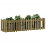 Pat &icirc;naltat gradina design gard 200x50x50 cm lemn impregnat pin GartenMobel Dekor, vidaXL