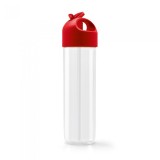 Sticla sport din PS și PE cu capac si pai flexibil, capacitate pana la 500 ml