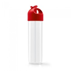 Sticla sport din PS și PE cu capac si pai flexibil, capacitate pana la 500 ml