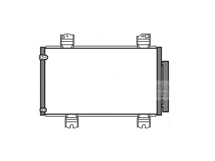 Condensator climatizare Honda Accord, 07.2008-2016, motor 2.2 iCTDI, 110 kw diesel, cutie manuala/automata, full aluminiu brazat, 725(685)x390(370)x1
