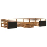 vidaXL Set de canapele de exterior 8 pcs natural Lemn Solid de Acacia 3383152