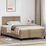 vidaXL Cadru de pat cu saltea cu saltea Cappuccino 120 x 190 cm 3339043