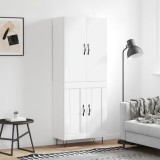 vidaXL Dulap &icirc;nalt, alb, 69,5x34x180 cm, lemn compozit