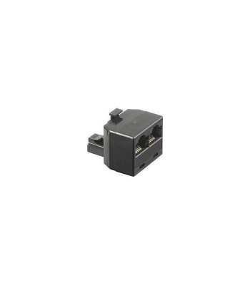 Adaptor RJ45 tata la 2x RJ45 mama negru Goobay foto
