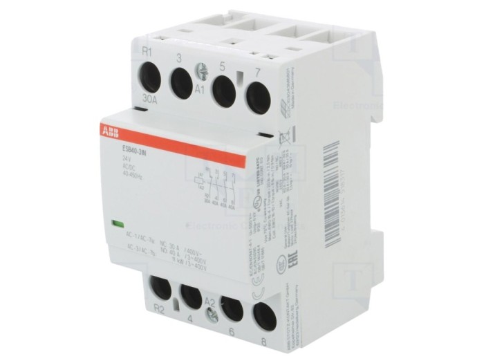 Contactor 4P 40A 24V NC NO