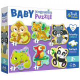 Puzzle trefl primo baby progressive animalele exotice