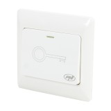 Buton acces incastrat PNI PB101, contact NO/COM, 36V 3A, Alb, ABS