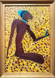 Cumpara ieftin Wheid-Personaj african, pictură (1981), Scene gen, Ulei, Altul