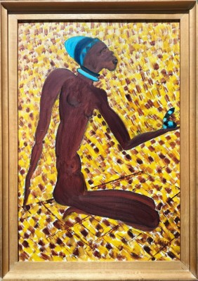Wheid-Personaj african, pictură (1981) foto