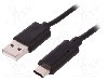 Cablu USB A mufa, USB C mufa, USB 2.0, lungime 1.2m, {{Culoare izola&amp;#355;ie}}, QOLTEC - 50488