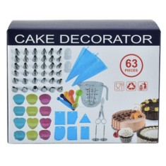 Set ustensile pentru decorare prajituri, 63 piese, Flippy foto