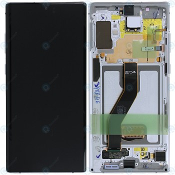 Samsung Galaxy Note 10 Plus (SM-N975F SM-N976B) Unitate de afișare completă aura albă GH82-20900B GH82-20838B foto