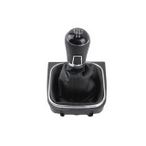 Nuca schimbator cu manson, Emzone, Plastic/Piele ecologica, Compatibil cu VW, 5 viteze, Negru