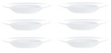 Set servire 6 farfurii rotunde, Opal, Alb, 28 cm