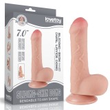 Dildo Dual Layer cu Piele Sliding de 18.3 cm, Orion
