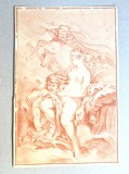 Francois Boucher &quot;V&eacute;nus et les Amours &quot; gravura veche 1750-1770, Scene gen, Cerneala, Altul