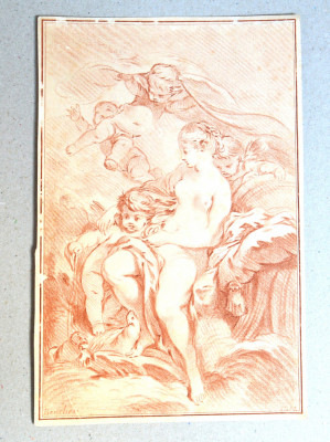 Francois Boucher gravura veche foto