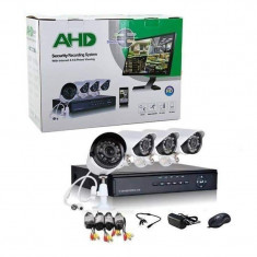 Sistem de supraveghere AHD, 4 camere, IR, HD foto