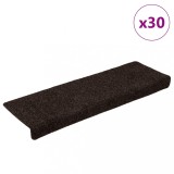 vidaXL Covorașe scară autoadezive 30 buc Maro 65x21x4 cm