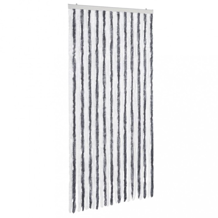 Perdea pentru insecte, gri si alb, 100x220 cm, Chenille