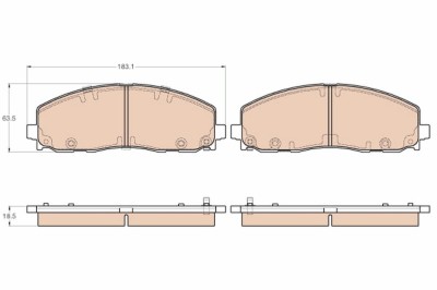 TRW GDB1944 set placute frana,frana disc foto