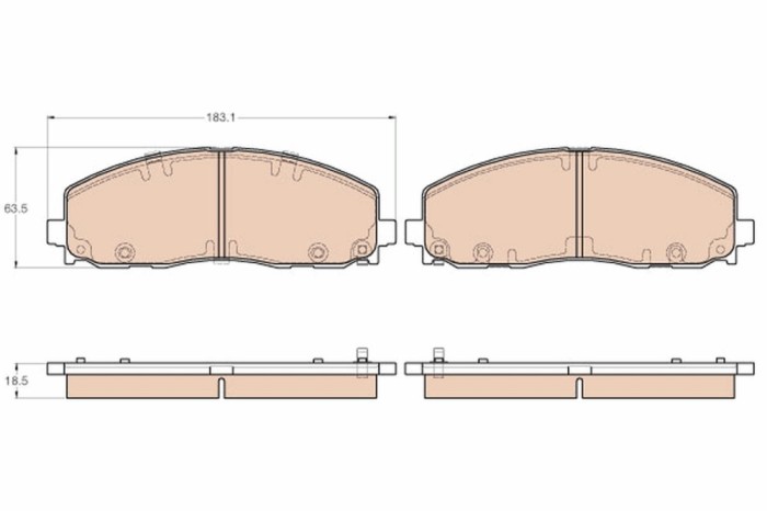 TRW GDB1944 set placute frana,frana disc