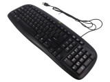 Tastatură cu cablu USB neagră