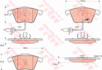 Set placute frana,frana disc AUDI A6 (4B2, C5) (1997 - 2005) TRW GDB1528 foto