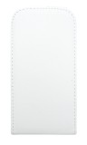 Husa flip alba (interior bej) pentru HTC Desire V (T328W)