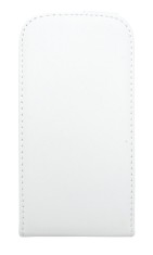 Husa flip alba (interior bej) pentru HTC Desire V (T328W)