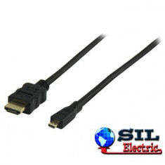 Cablu HDMI tata - micro HDMI HighSpeed Ethernet 1.5 m, negru foto