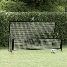 vidaXL Poartă de fotbal de ricoșeu 2-&icirc;n-1, 202x104x120 cm, oțel 93373
